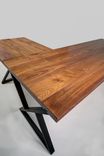 L Desk - Walnut Desk- Midcentury Modern- Metal Base 3 small