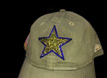 Any Team Crystallized Snapback Baseball Cap Nfl Nhl Mlb Nba Genuine European Crystals Bedazzled 5 small