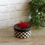 Elegant Check Gift Box Small Decorative Hat Box Whimsy Decor 2 small