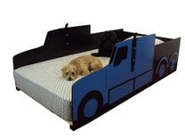 Semi-Tractor Truck Twin Kids Bed Frame - Handcrafted - Truck Themed Children's Bedroom Furniture 1 small