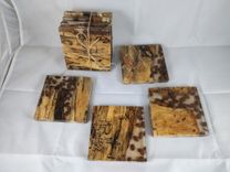 Coaster With Resin And Spalted Wood And Cofee Beans 2 small