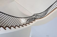 Staircase Railings. Art Nouveau Custom Metal Railing. 5 small