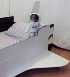 Space Shuttle Twin Kids Bed Frame - Handcrafted - Space Themed Children's Bedroom Furniture 2 small