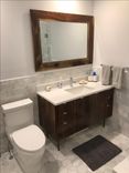 Solid Walnut Modern Vanity W/ Hand Turned Legs 1 small