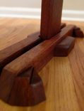 Rare Chestnut Root Burl And Sapele Custom Made Side Tables Modern Rustic Chic 4 small