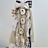 Honey Bee Rag Bow Vintage Lace Tassel Wall Decor Mirror Decor Door Hanger 2 small