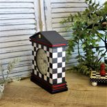 Whimsical Checks Vintage Clock 3 small