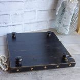 Courtly Riser Black And White Check Decor Caddy Guest Towel Butler 4 small