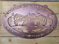 Custom Lake Night Wildlife Sign 2 small