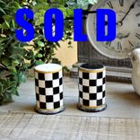 Whimsical Checks Salt And Pepper Shaker Checkered Decor 1 small