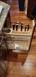 Solid Maple Vertical Knife Block Mounted In Spice Cabinet 2 small