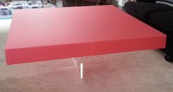 Acrylic Coffee Table - "X" Based With Custom Colored Square Top - Hand Crafted And Made To Order 4 small