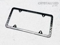 Ombre Crystallized Bling Slim License Plate Frame Genuine European Crystals Bedazzled 1 small
