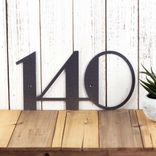 Custom Modern House Number Metal Sign 1 small