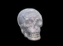Crystallized Skull Halloween Bling Home Decor Genuine Crystals Bedazzled 4 small