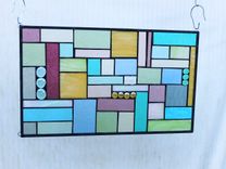 Stained Glass Panel Patchwork Quilt Window Valance Stained Glass Quilt 3 small