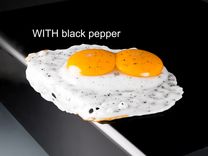 Hand Blown Glass Sunny-Side-Up Fried Egg, Double-Yolk 4 small