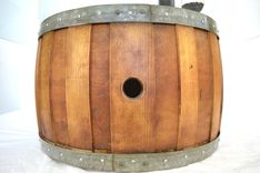 Wine Barrel Coffee Table - Zebra - With Offset Staves Made From A Retired Napa Wine Barrels 2 small