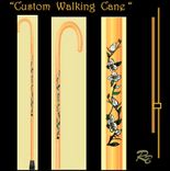 Cane, Walking Cane, Custom, Personalized, Hand Painted, Wood Burned 4 small