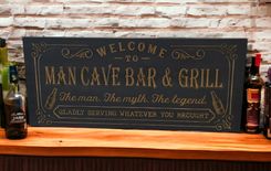 Wall Sign, Four Sizes- 5.5"X12" $25.50, 7.5"X16.5" $42.00, 9.5"X21" $58.50, 11.5"X26" $75.00 1 small