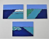 5" X 7" Original Abstract Painting On Canvas Board 4 small