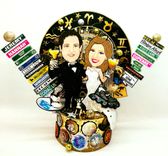 Wedding Las Vegas Cake Topper Engagement Look Alike Cake Toppers 2 small