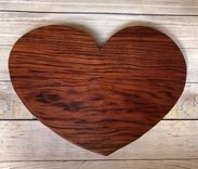 Bubinga Heart Shaped Cutting Board 1 small