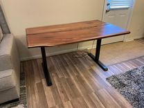 Height Adjustable African Mahogany Desk 6 small