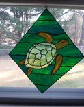 Sea Turtle Stained Glass Panel 1 small