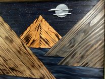 Wall Decor Reclaimed Wood - Mountain Scene 1 small