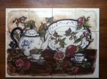 Blue China Mural Ceramic Tile 2 small