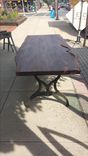 Old Cast Metal Legs Walnut Live Edge Top 2 small