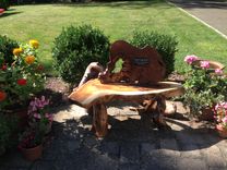 Upcycled Driftwood & Rescued Wood Log Benches 3 small