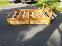 Handmade Rustic Bed With Storage 2 small