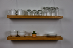 Oak Shelves, White Oak Floating Shelves, Oak Wall Shelves, Light Wood Floating Shelves 2 small