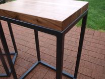 Walnut & Steel End Tables 2 small