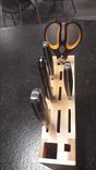 Solid Maple Vertical Knife Block Mounted In Spice Cabinet 5 small