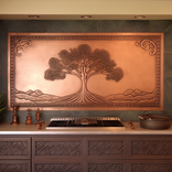 Akicon Tree Of Life Custom Copper Handmade Wall Decor Copper Kitchen Backsplash Mural 3 small