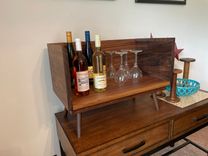 Mid-Century Black Walnut Desk Bar 3 small