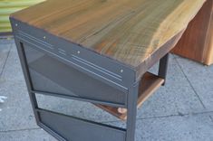 Live Edge Waterfall Desk Modern Industrial Steel Wood 2 small