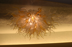 Golden Topaz' Custom Glass Chandeliers (Hand Blown Glass Art) 4 small