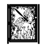 Dragonfly Decorative Steel Gate - Flower Art Wall Panel - Laser Cut Steel Panel 4 small