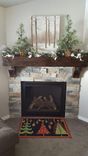 Floating Shelf Fireplace Beam Mantel Rustic Distressed With Antique Bolts 2 small