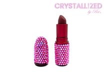 Crystallized Mac Lipstick Bling Makeup Genuine European Crystals Bedazzled Cosmetics 1 small