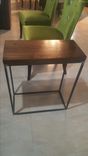 Simplistic Modern Metal Base End Table With Walnut Top 1 small