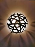 Wine Barrel Ring Sconce Or Flush Mount Light - Kansi - Made From Retired Ca Wine Barrel Rings 1 small