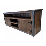 Rustic Industrial Barn Board / Reclaimed Wood Media Stand / Tv / Entertainment Stand 1 small