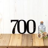 Custom Metal House Number Sign, Personalized Address Steel Plaque, Horizontal Entryway Numbers, Stylish Housewarming Gift for New Homeowner 1 small