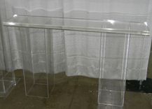 Acrylic Slab Top Bar With Pillar Base - Hand Crafted, Made To Order 2 small
