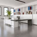 Alpha Deluxe Reception Desk Workstation 1 small